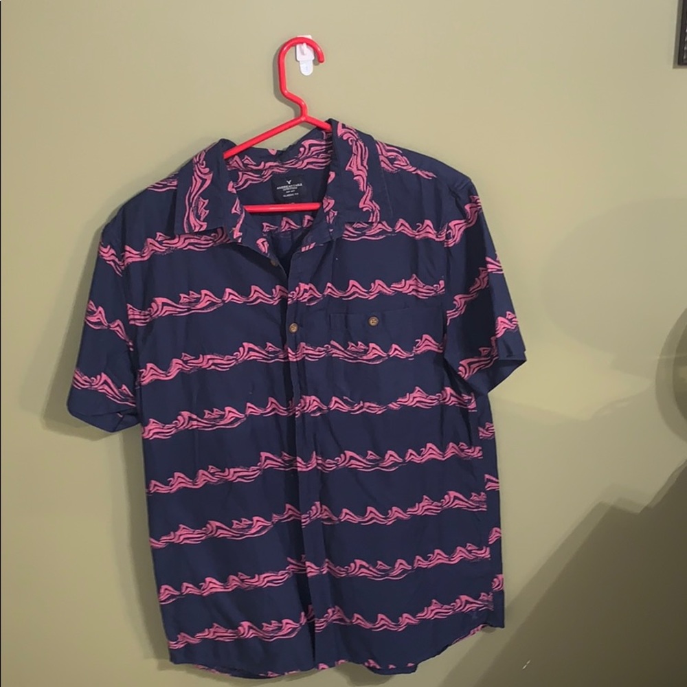 American Eagle Short Sleeve Button Down